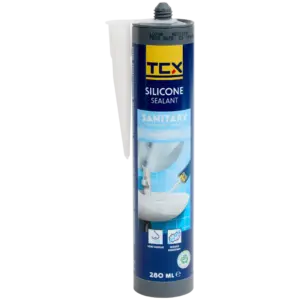 Silicone sanitaire TCX transparent 280 ml – anti-moisissures, inodore