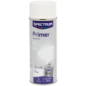 Sous-couche acrylique en aérosol Spectrum Blanc mat 400 ml – séchage 10 min