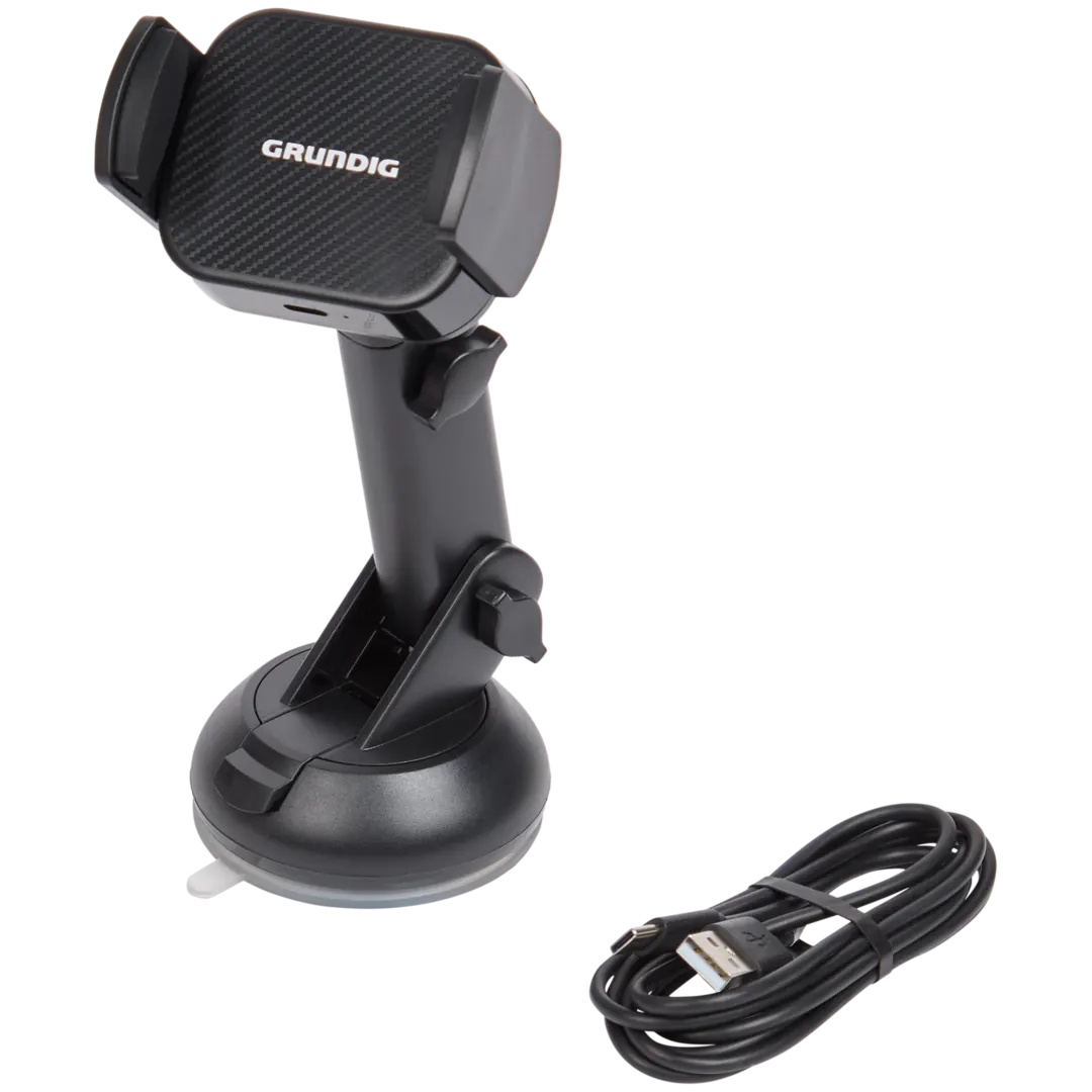 Support de téléphone voiture avec chargeur sans fil Qi Grundig (USB‑C) – Image 2