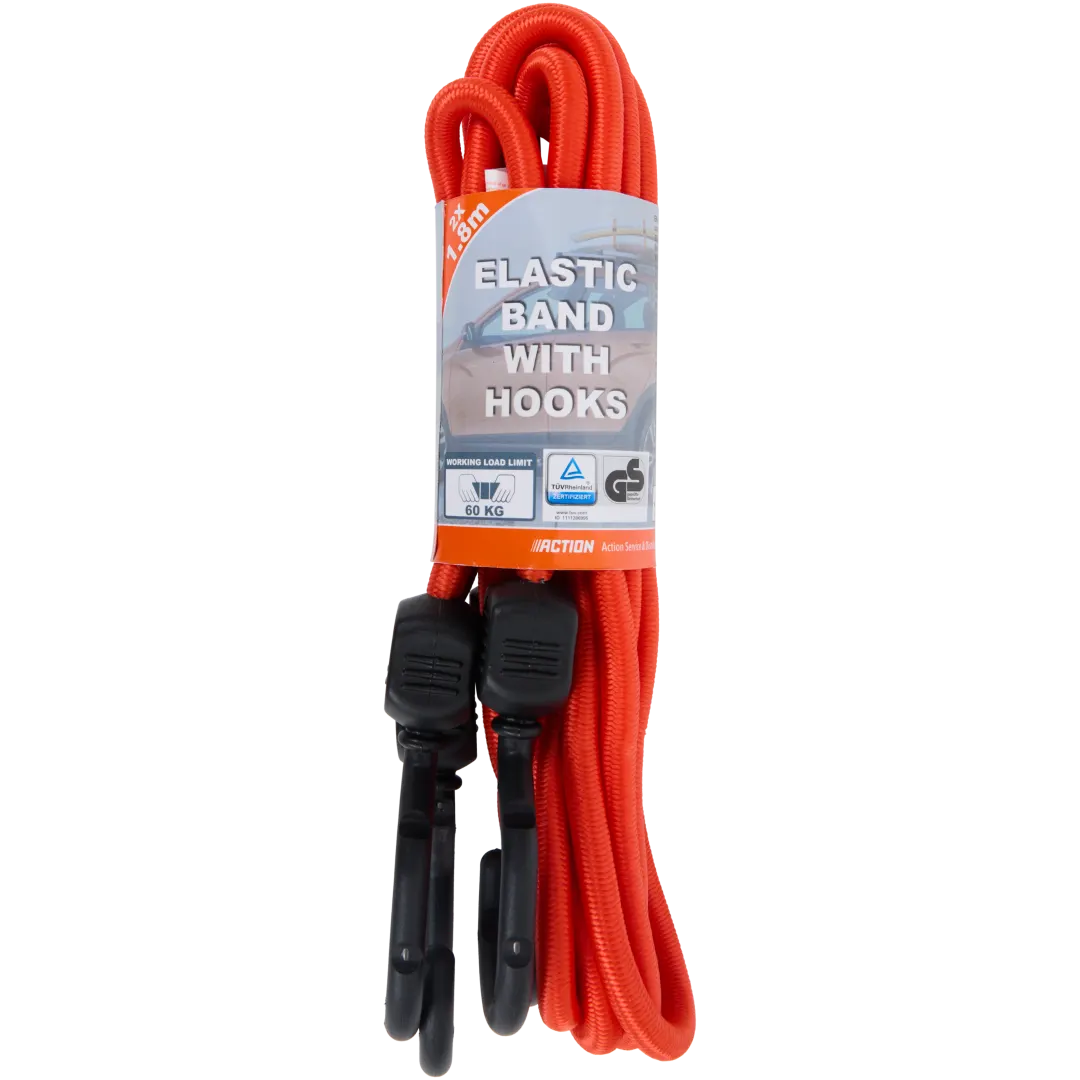 Tendeurs élastiques avec crochets – lot de 2, réglables, charge max 60 kg – Image 3