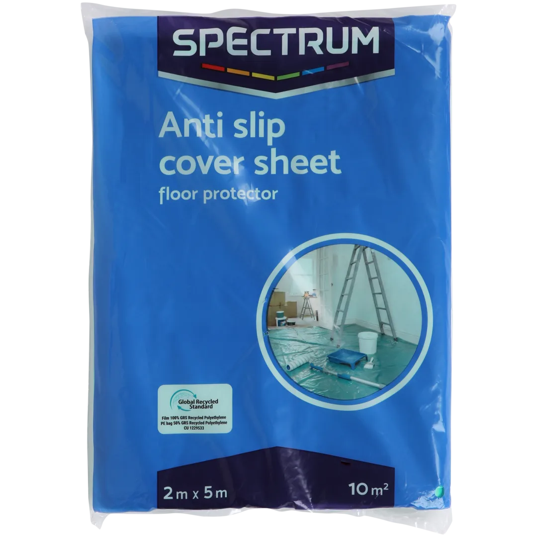 Toile de protection Spectrum antidérapante 2 x 5 m – protège-sol peinture