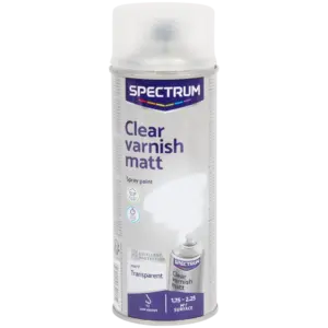 Vernis incolore en aérosol Spectrum Transparent mat 400 ml