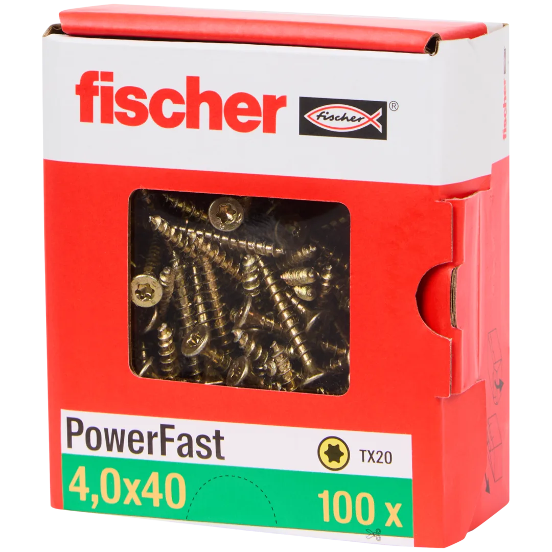 Vis Fischer TX 20 – lot de 100 vis professionnelles
