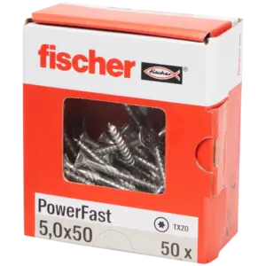 Vis pour aggloméré Fischer Torx TX20 en acier inoxydable (50 pièces)