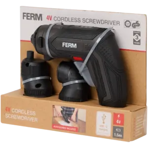 Visseuse sans fil rechargeable FERM avec LED + accessoires