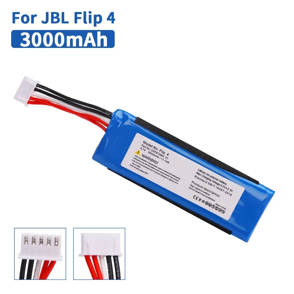 Batterie compatible JBL Flip 4 – 3000 mAh, 3,7 V