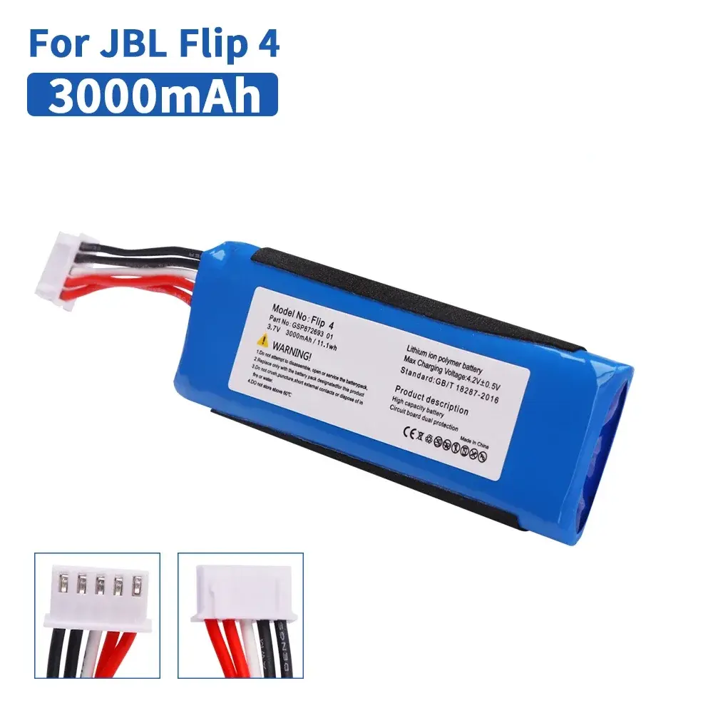 Batterie compatible JBL Flip 4 – 3000 mAh, 3,7 V — vue 2