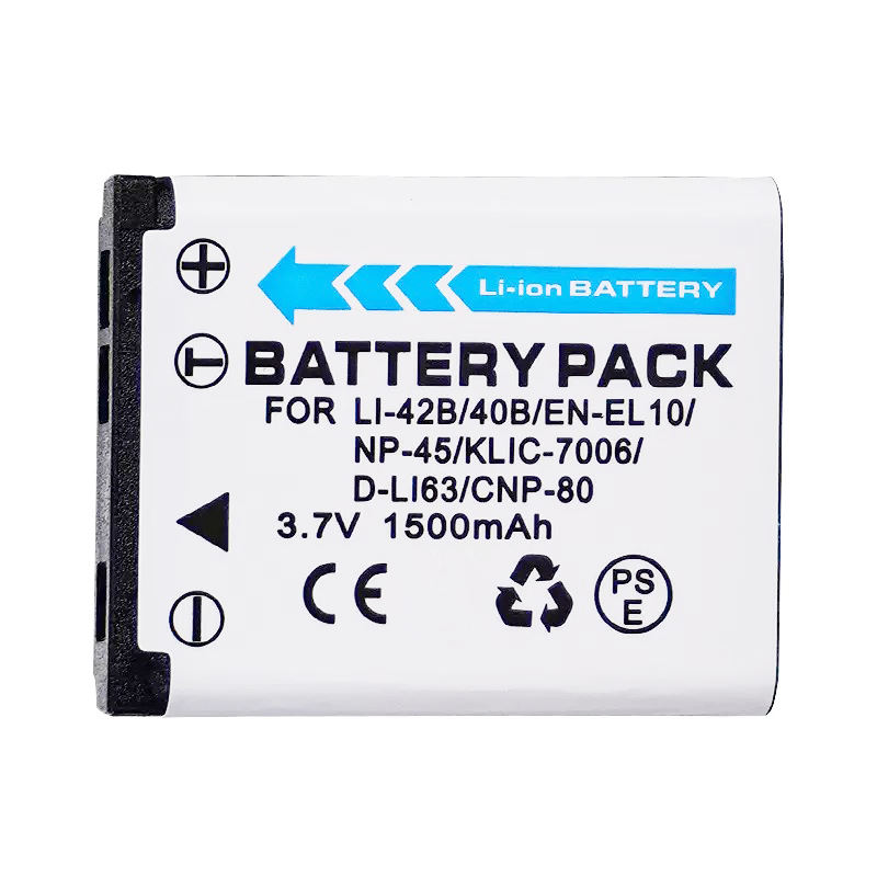Batterie compatible LI-40B / LI-42B – 1500 mAh, 3,7 V